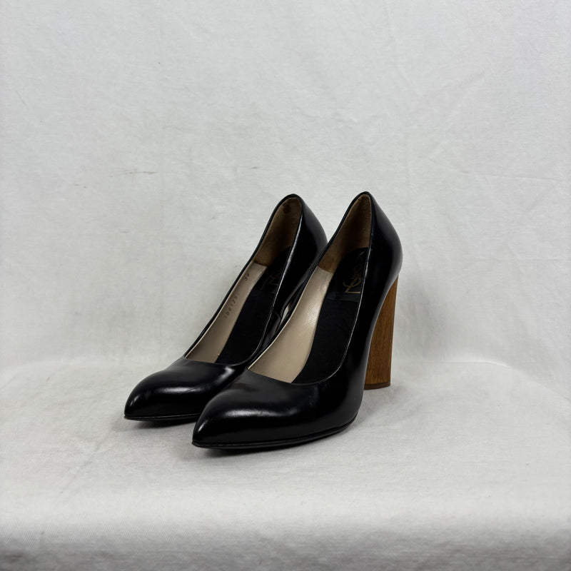 FW07 Yves Saint Laurent Wood Block Heel