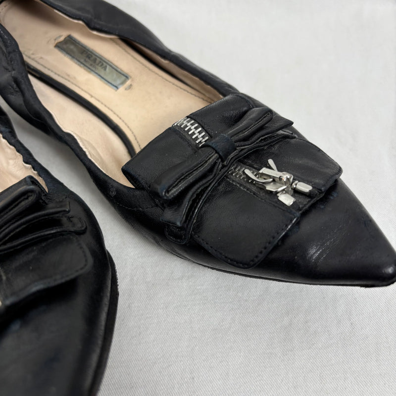 Prada Zipper Flats