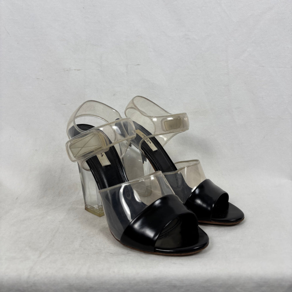 SS10 Prada PVC Sandal Heels