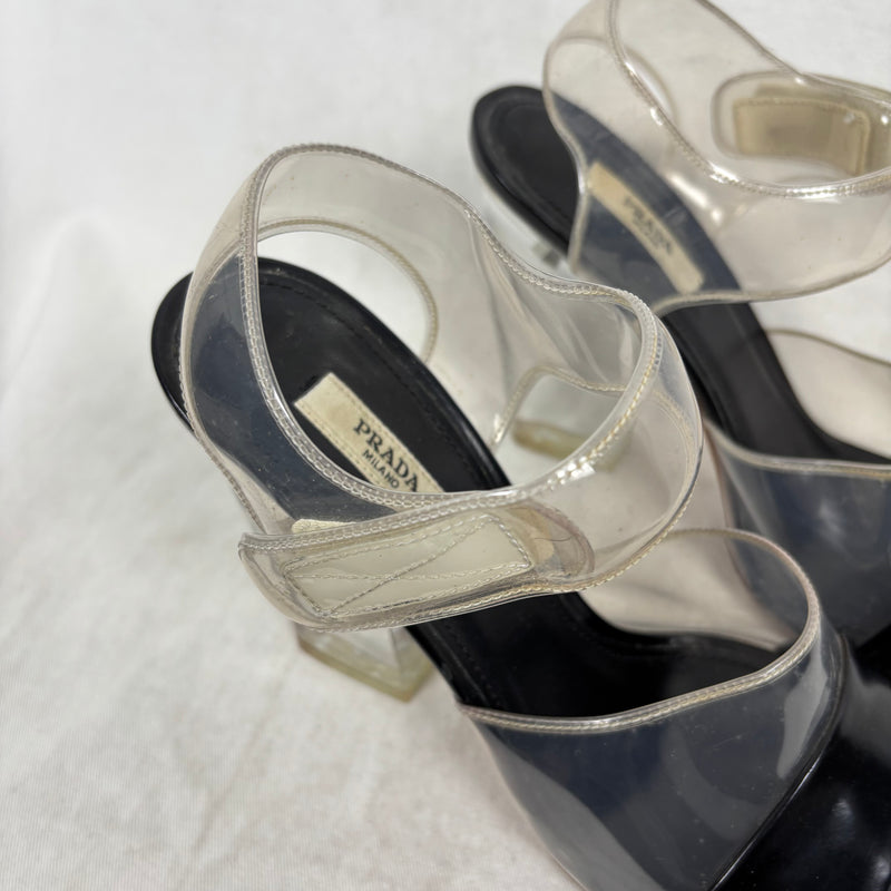 SS10 Prada PVC Sandal Heels