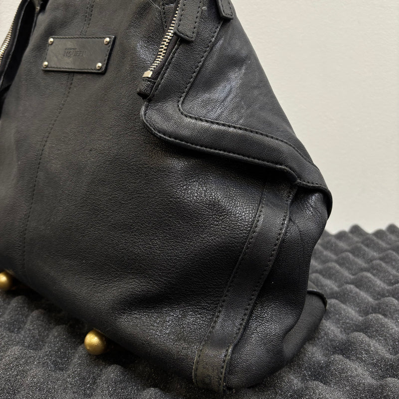 Alexander McQueen De Manta Leather Tote Bag