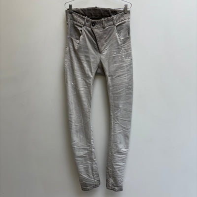 BORIS BIDJAN SABERI P-13 FADED SILVER J-CUT JEANS