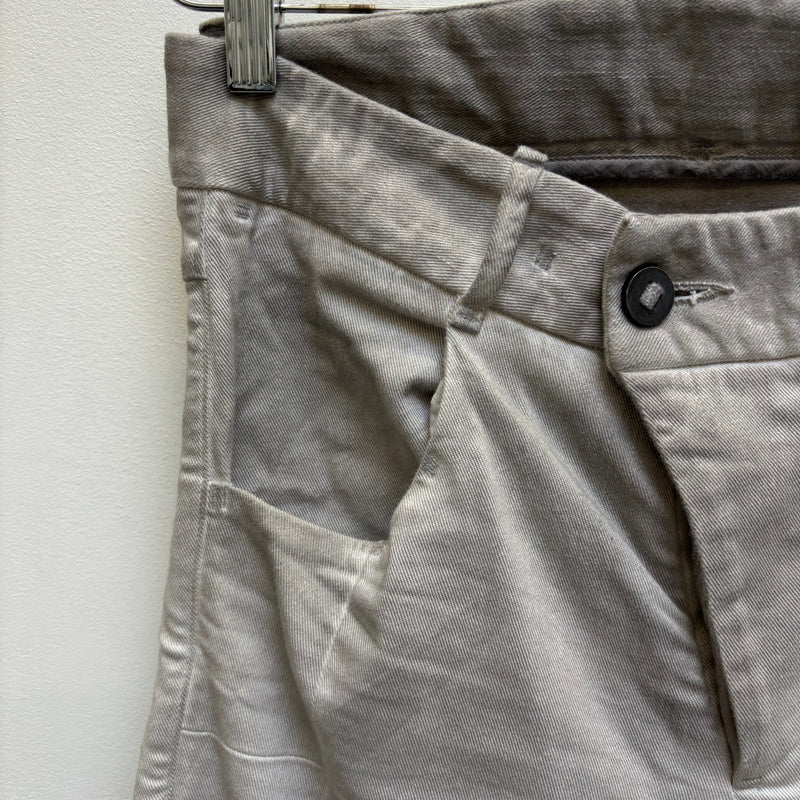 11 BY BORIS BIDJAN SABERI FADED SILVER J-CUT JEANS