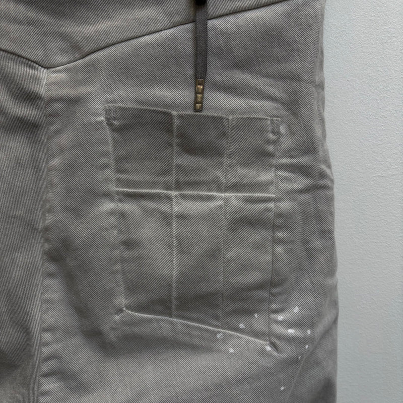 11 BY BORIS BIDJAN SABERI FADED SILVER J-CUT JEANS