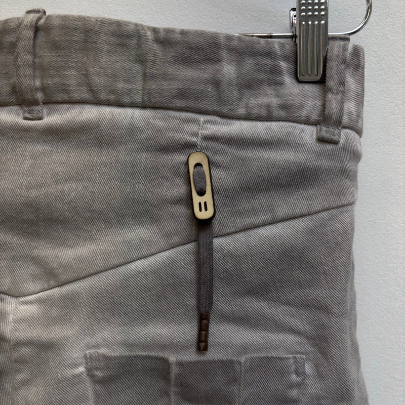 11 BY BORIS BIDJAN SABERI FADED SILVER J-CUT JEANS