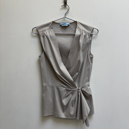 SS11 Prada Side Synched V-Neck Shirt