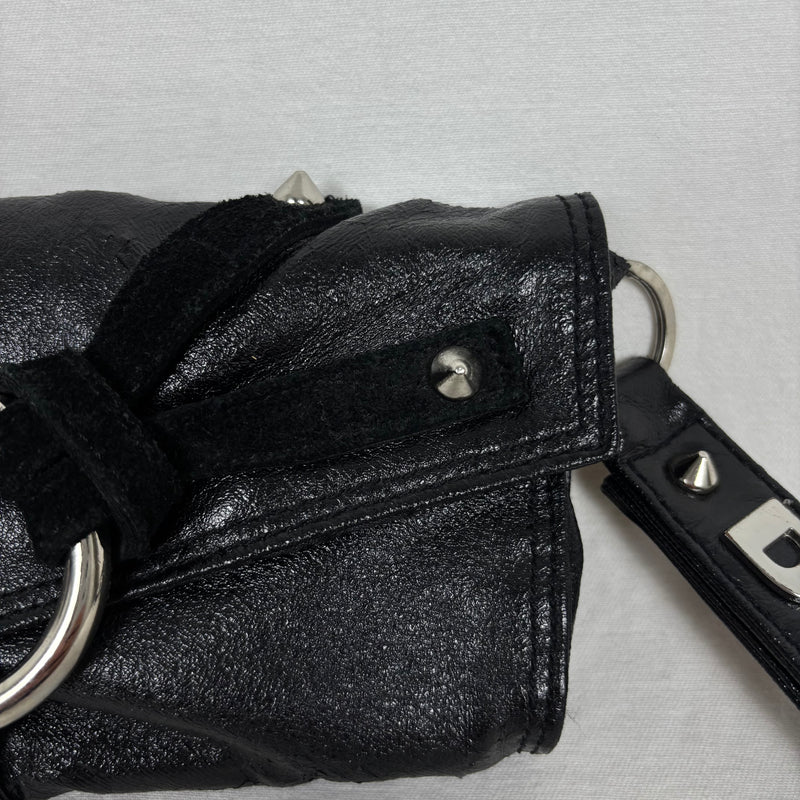 00s Diesel Studded Leather Wrist Bag