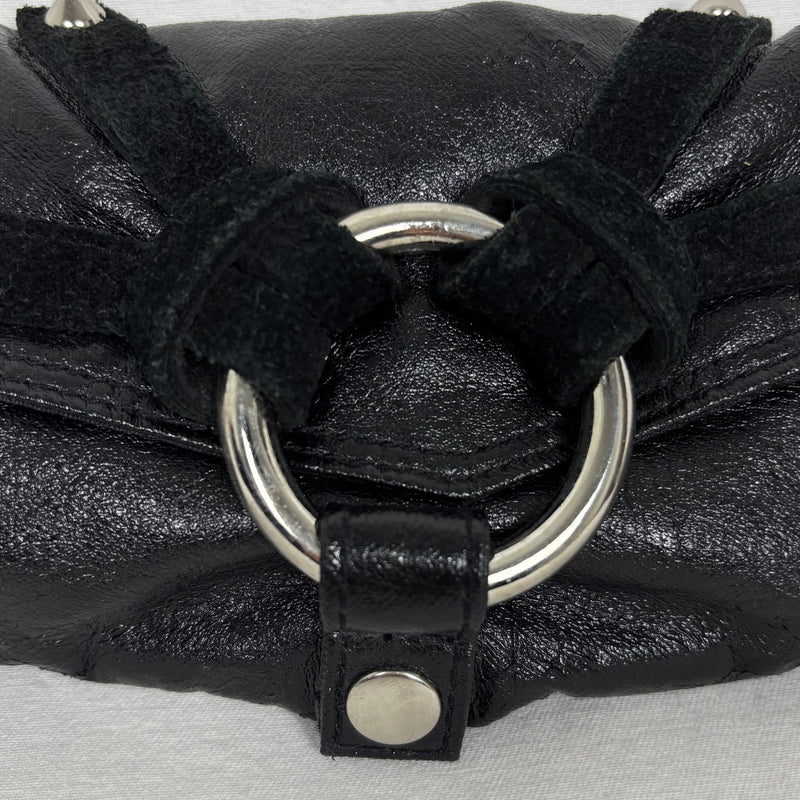 00s Diesel Studded Leather Wrist Bag