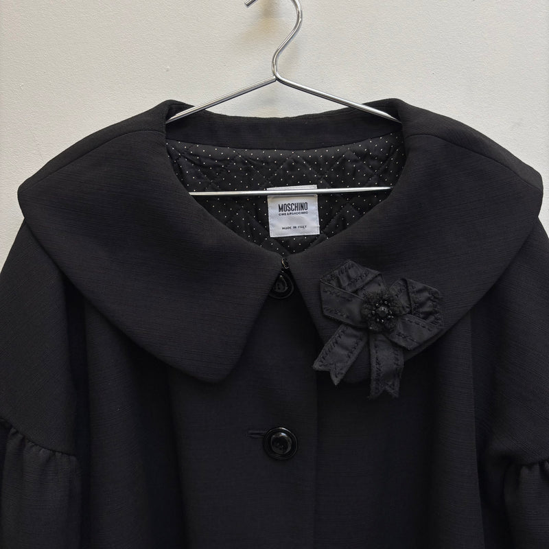 MOSCHINO BOW DETAIL PEACOAT