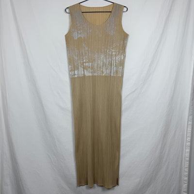 00s Issey Miyake Pleats Please Pale Print Dress
