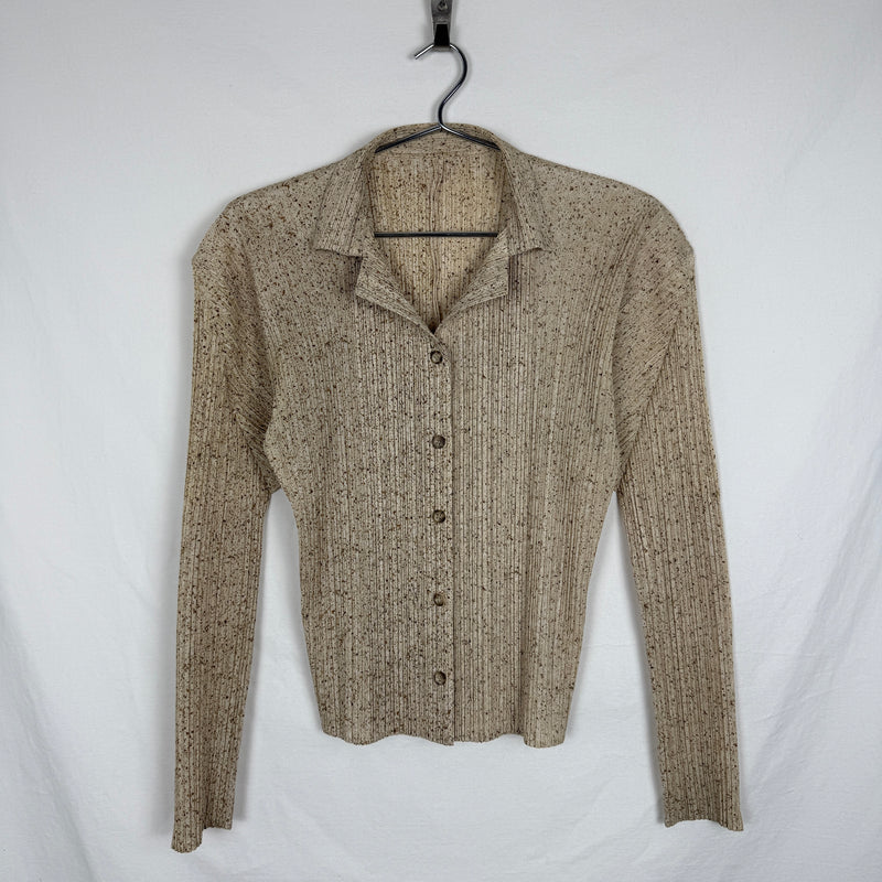 Issey Miyake Pleats Please Granite Print Blouson