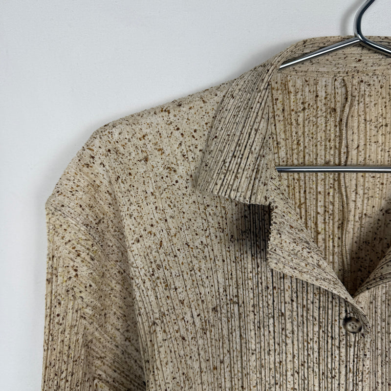 Issey Miyake Pleats Please Granite Print Blouson