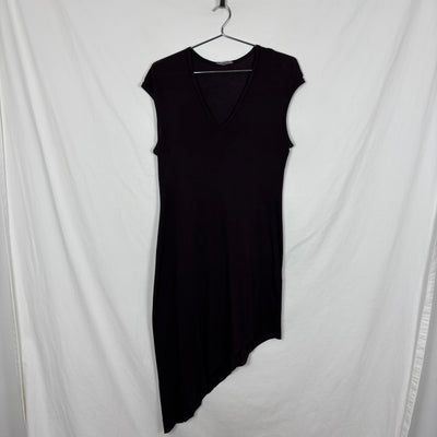 Helmut Lang Asymmetric V-Neck Sleeveless Dress