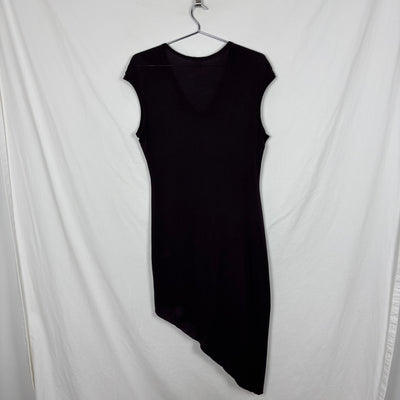 Helmut Lang Asymmetric V-Neck Sleeveless Dress
