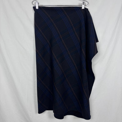 00s Yohji Yamamoto Y's Wool Plaid Wrap Maxi Skirt