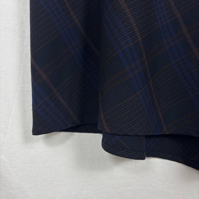 00s Yohji Yamamoto Y's Wool Plaid Wrap Maxi Skirt