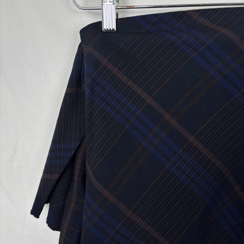 00s Yohji Yamamoto Y's Wool Plaid Wrap Maxi Skirt