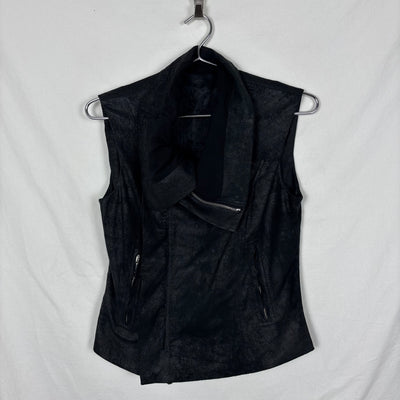 PF07 Rick Owens Brut Leather Sleeveless Jacket
