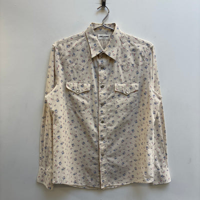 SS14 Yves Saint Laurent Floral Button Up Shirt