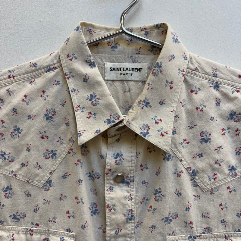 SS14 Yves Saint Laurent Floral Button Up Shirt