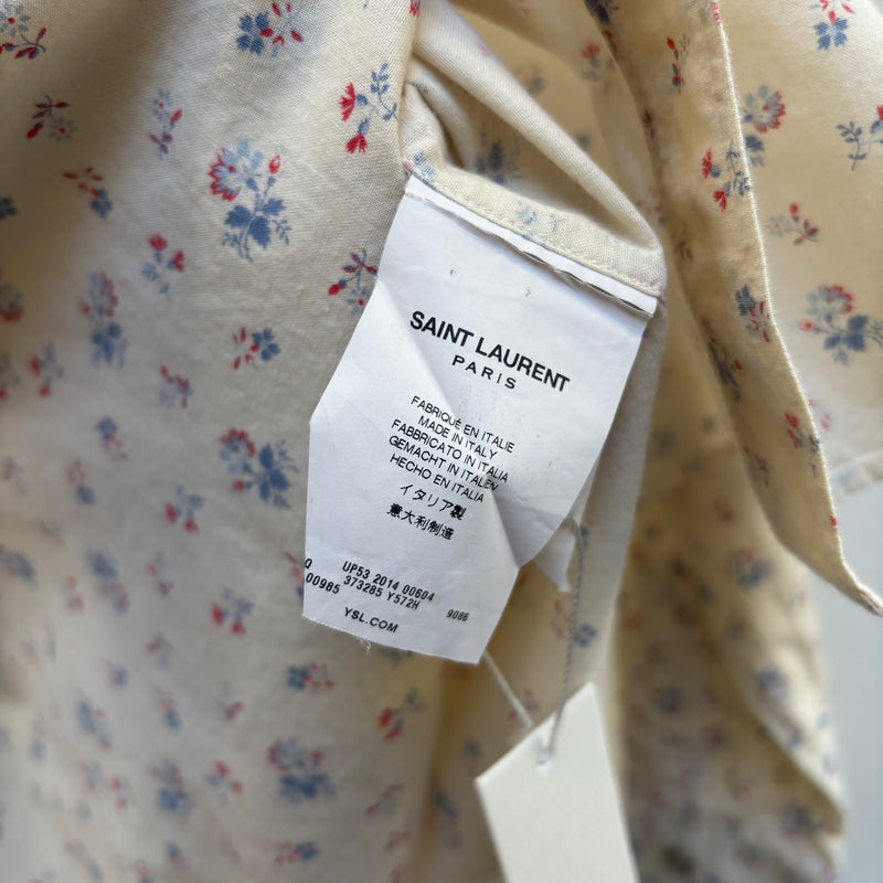 SS14 Yves Saint Laurent Floral Button Up Shirt
