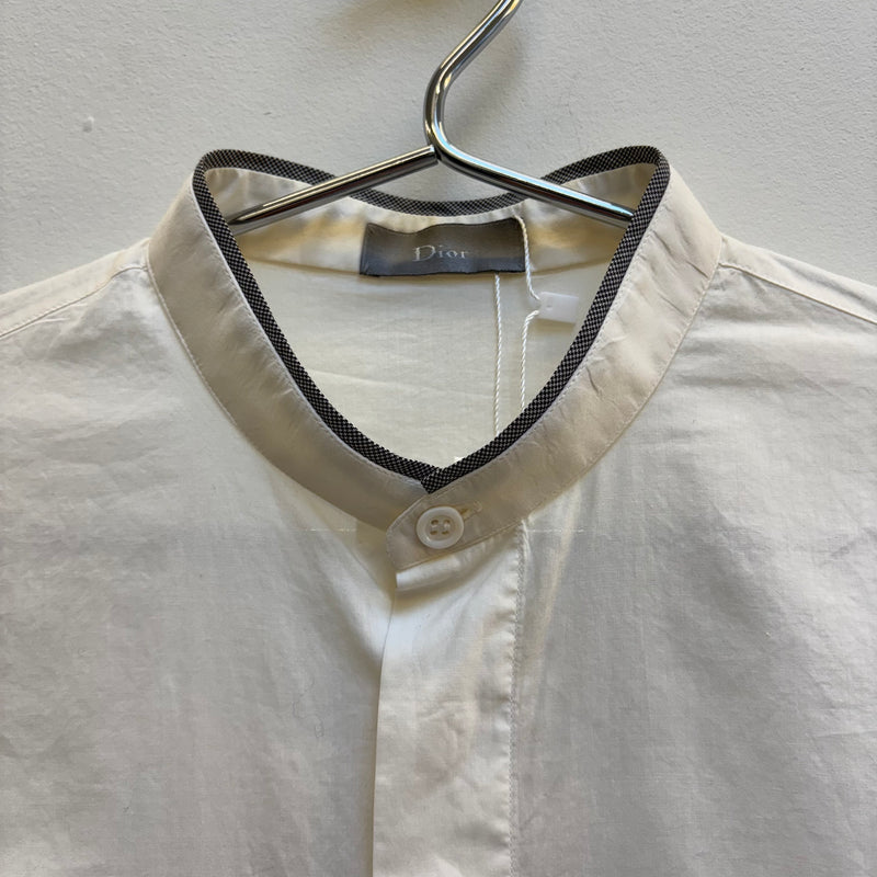 SS07 Dior Homme Collarless Button Up Shirt