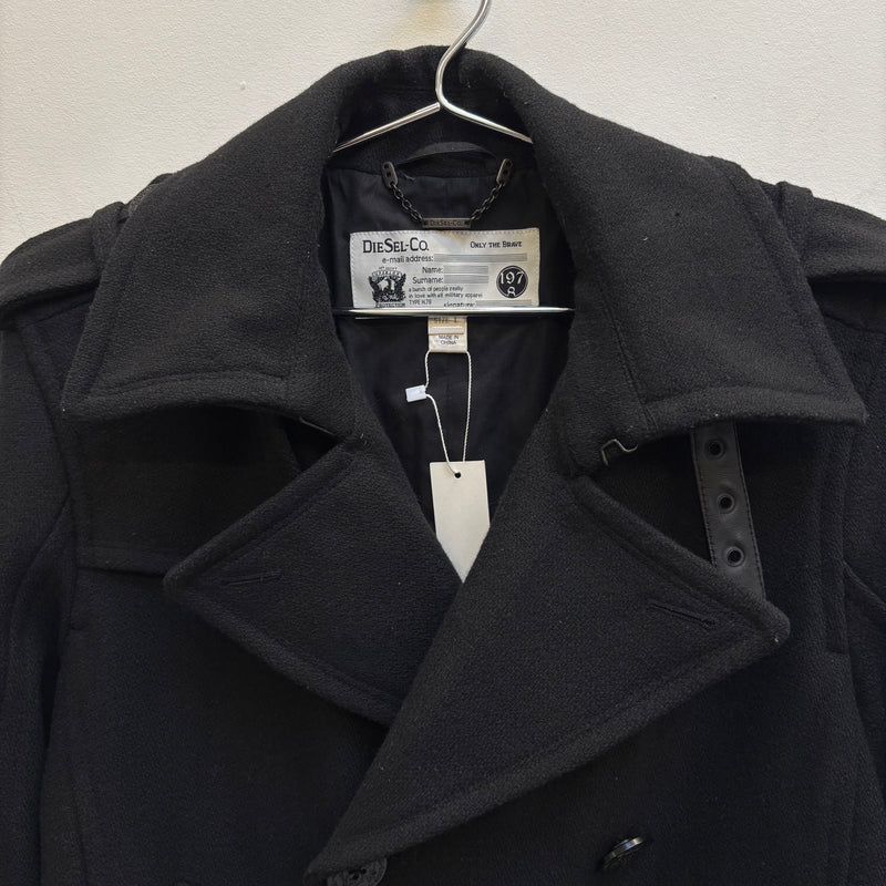 Diesel Double Breasted Wool Peacoat