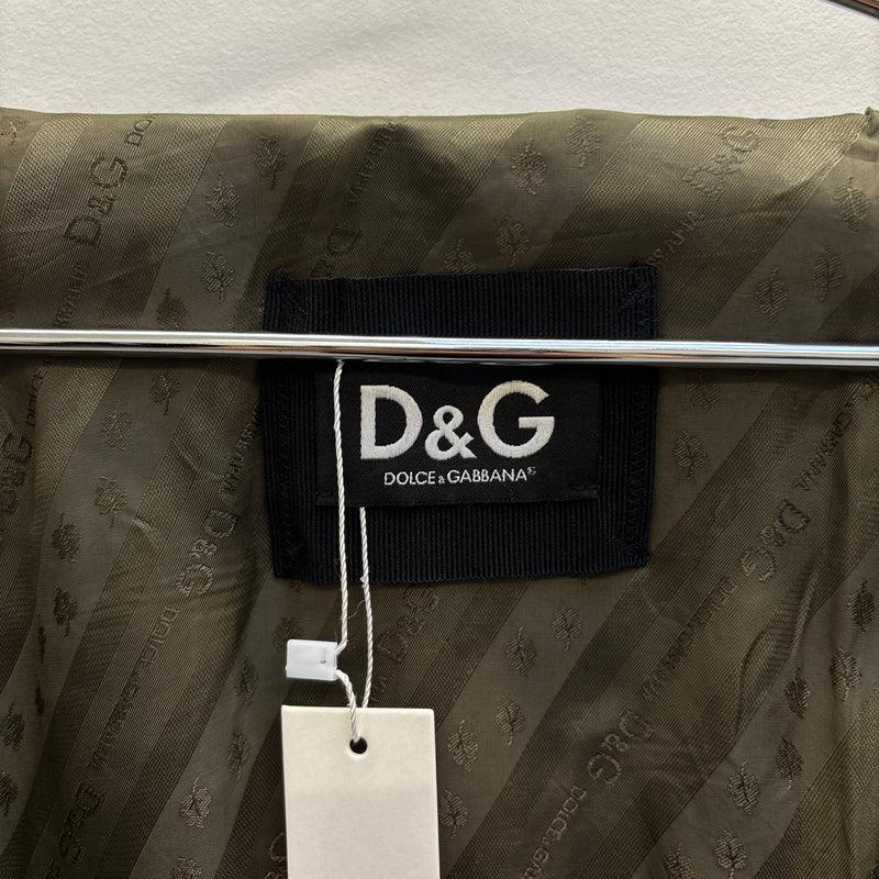 00s Dolce & Gabbana Multi-Pocket Brown Leather Jacket