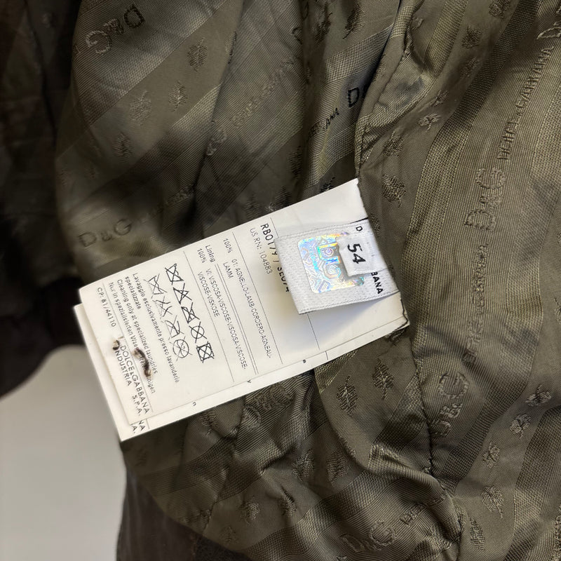 00s Dolce & Gabbana Multi-Pocket Brown Leather Jacket