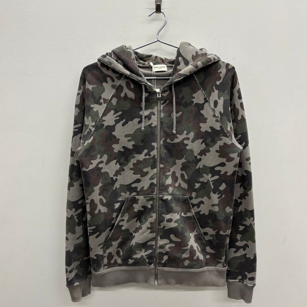 SS15 Yves Saint Laurent Camo Zip Up Hoodie