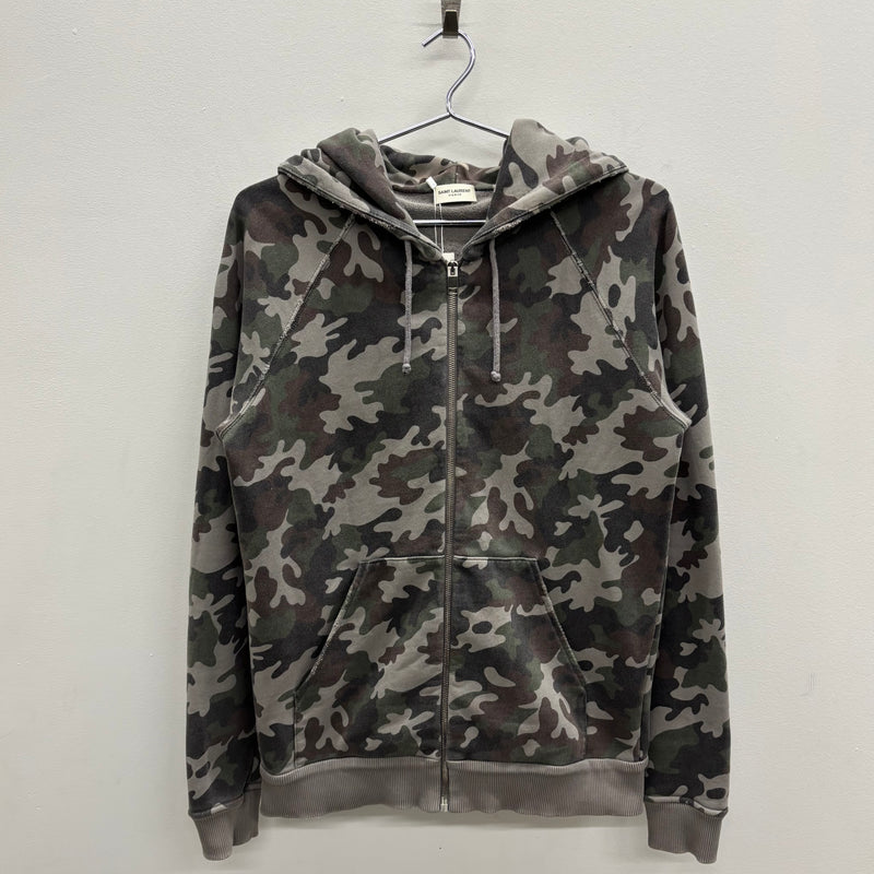 SS15 Yves Saint Laurent Camo Zip Up Hoodie