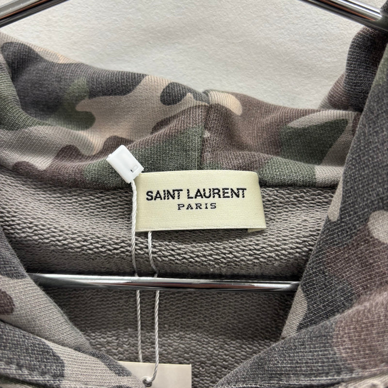 SS15 Yves Saint Laurent Camo Zip Up Hoodie