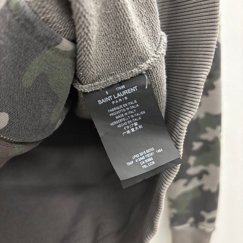 SS15 Yves Saint Laurent Camo Zip Up Hoodie