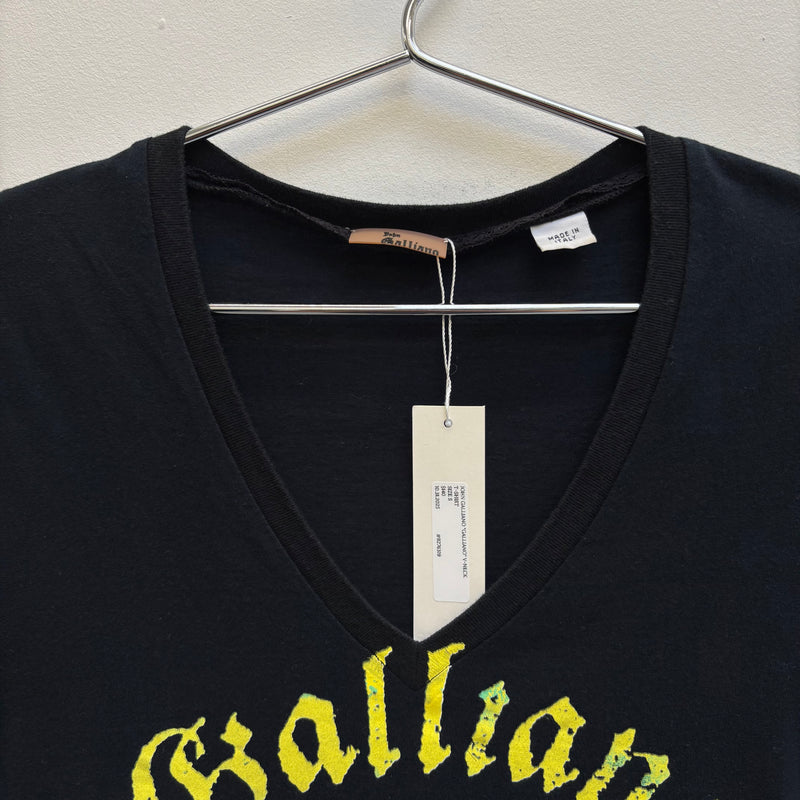John Galliano Graphic V-Neck T-Shirt