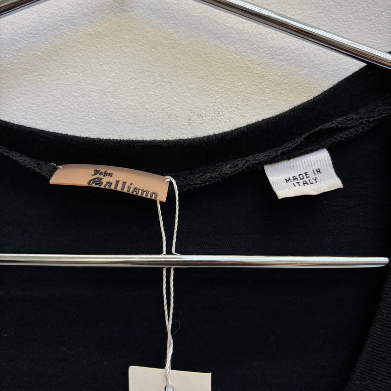 John Galliano Graphic V-Neck T-Shirt