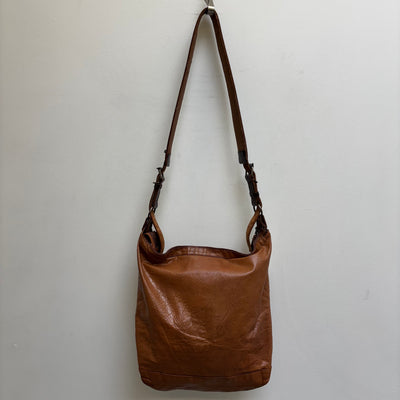00s Balenciaga Brown Leather Crossbody Bag