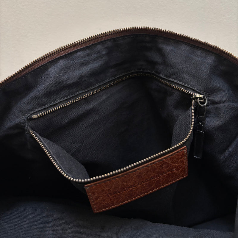 00s Balenciaga Brown Leather Crossbody Bag