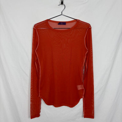 Y's by Yohji Yamamoto Mesh Contrast Stitch Long Sleeve