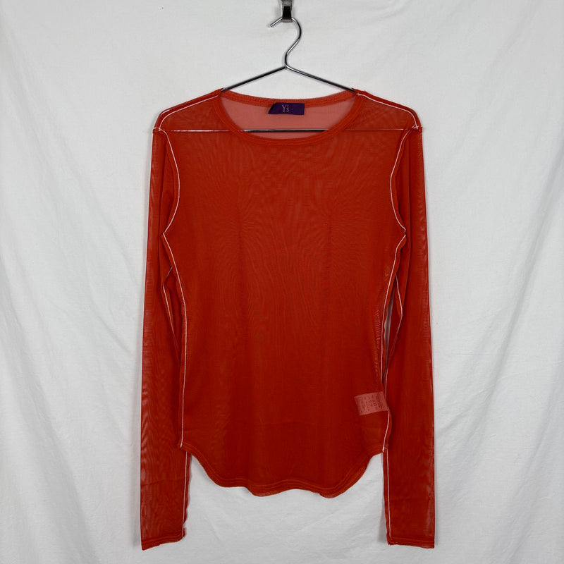 Y's by Yohji Yamamoto Mesh Contrast Stitch Long Sleeve
