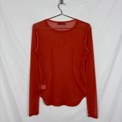 Y's by Yohji Yamamoto Mesh Contrast Stitch Long Sleeve