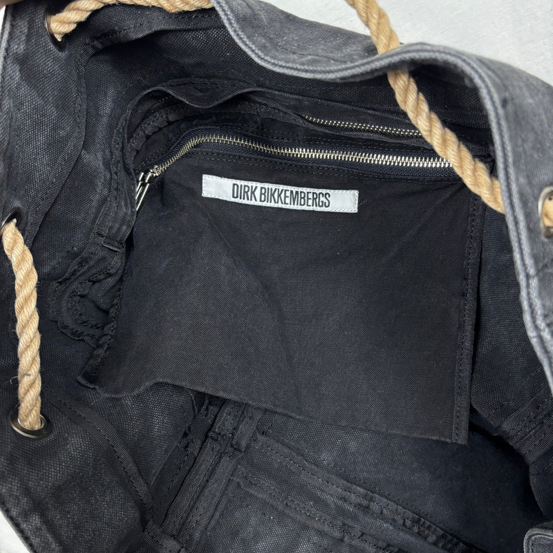 00s Dirk Bikkembergs XL Denim Hobo Bag