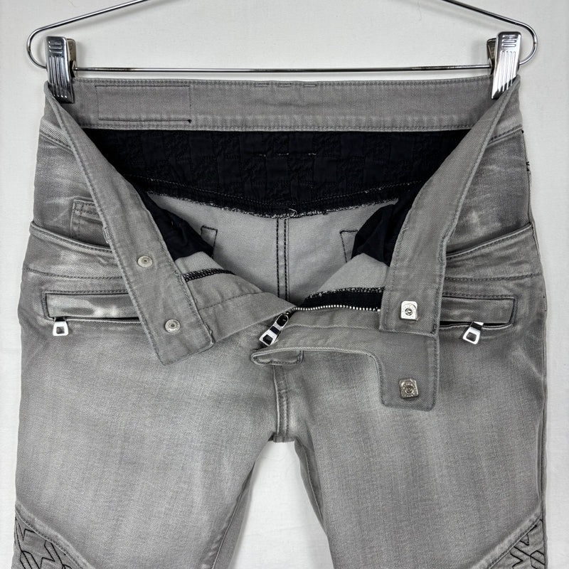 Balmain Skinny Moto Jeans