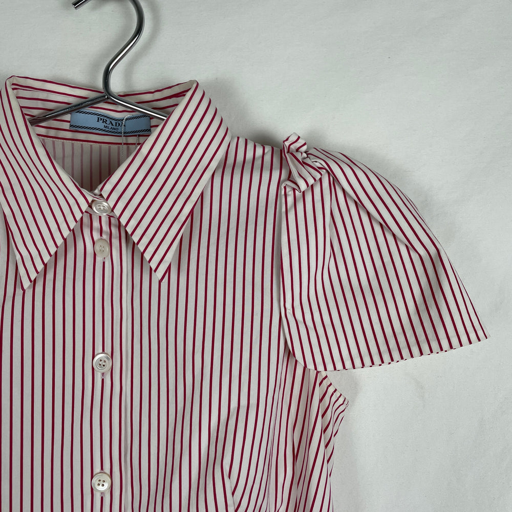 SS14 Prada Pin Stripe Short Sleeve Button Up