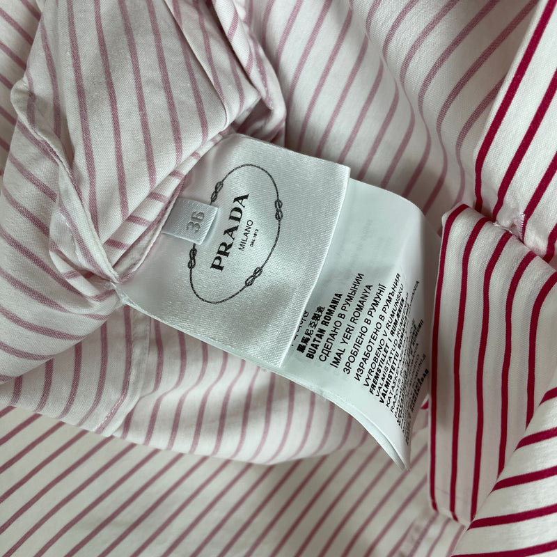SS14 Prada Pin Stripe Short Sleeve Button Up