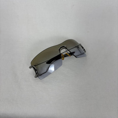 00s Dior Diorly 2 Shield Metal Sunglasses By Galliano