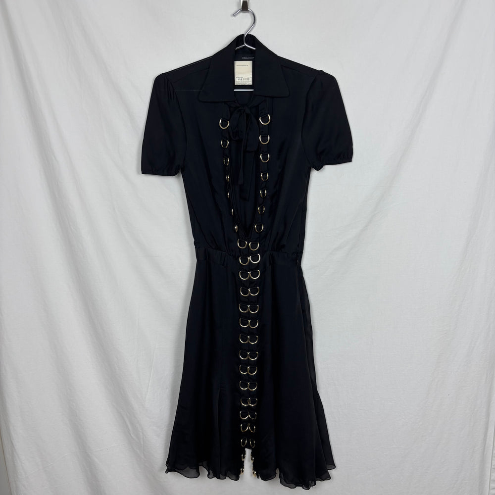 Dsquared2 Silk D-Ring Midi Dress