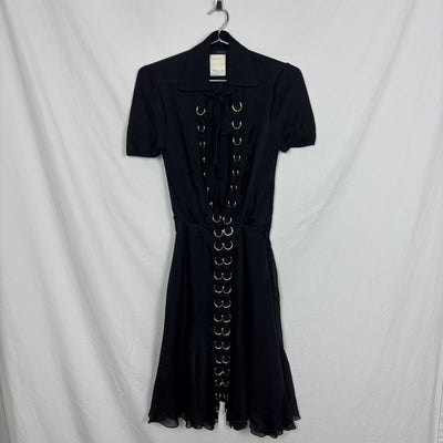 Dsquared2 Silk D-Ring Midi Dress