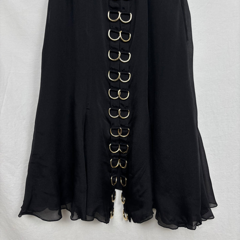 Dsquared2 Silk D-Ring Midi Dress