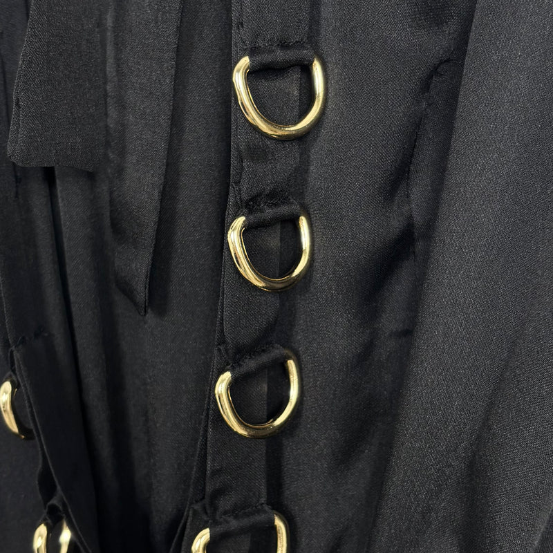 Dsquared2 Silk D-Ring Midi Dress