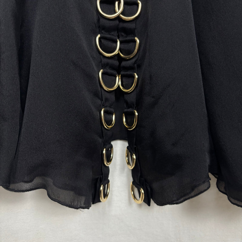 Dsquared2 Silk D-Ring Midi Dress